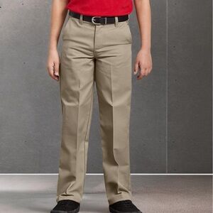 Dickies Boy’s Flat Front Classic Fit Husky Uniform Pants (2 pairs)